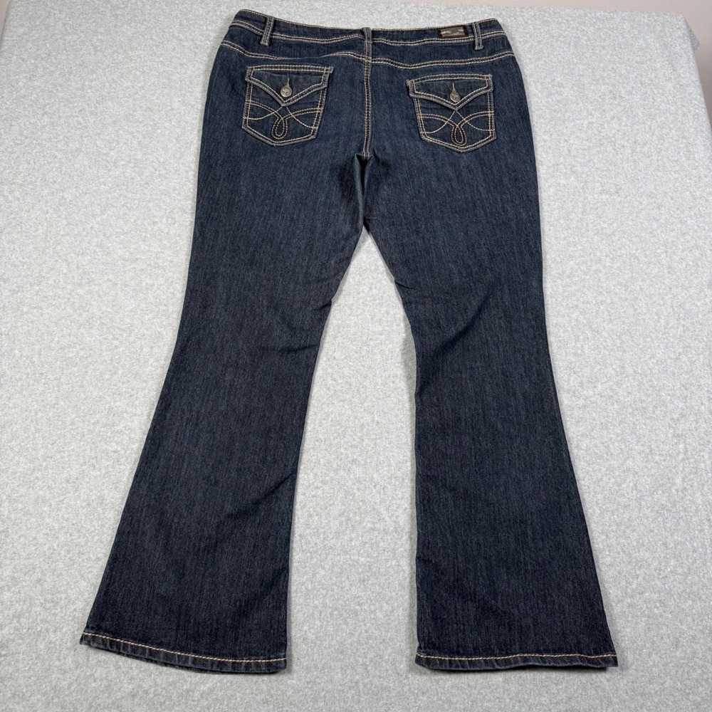 Earl Jean Blue Y2K Women 17 Dark Bootcut Denim Jeans Stitch Western Rodeo
